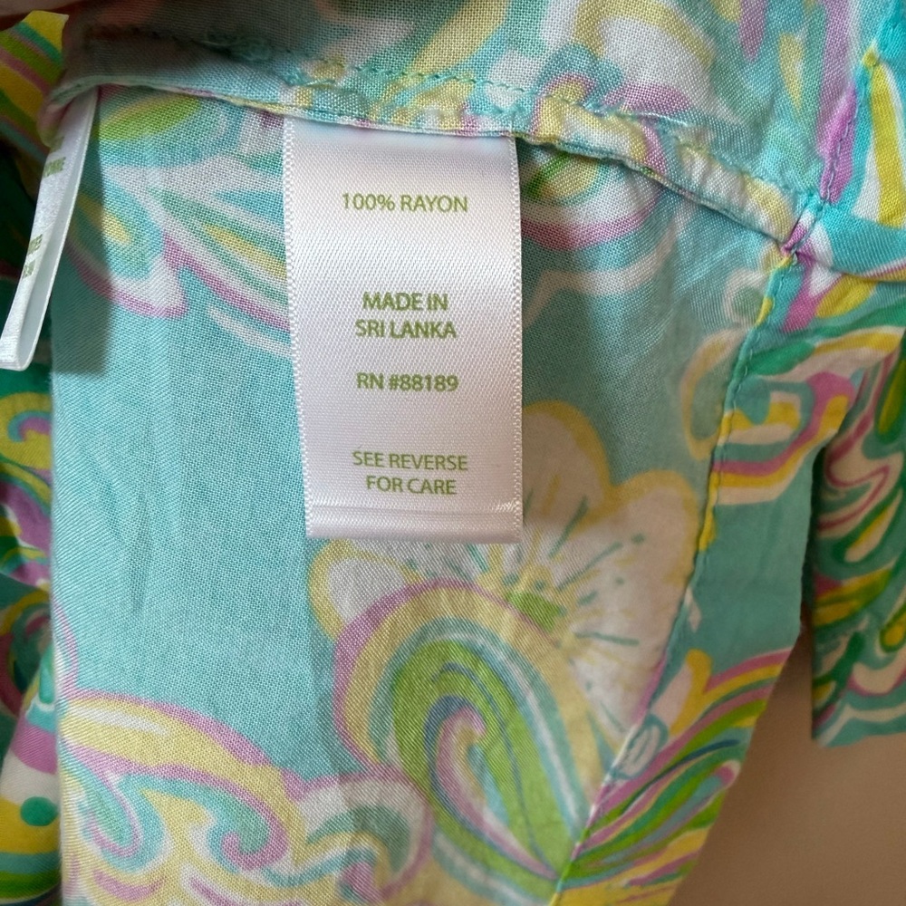 Lilly Pulitzer Sarasota Tunic Top in Shorely Blue Size L - Picture 7 of 7